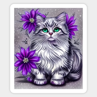 Cute Gothic Kitten Sticker